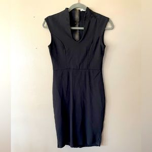 Black Fitted Midi Dress